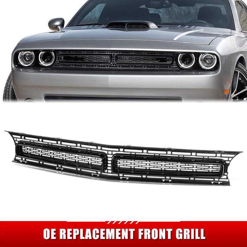 Factory Replacement Grille (Black) <br>15-23 Dodge Challenger