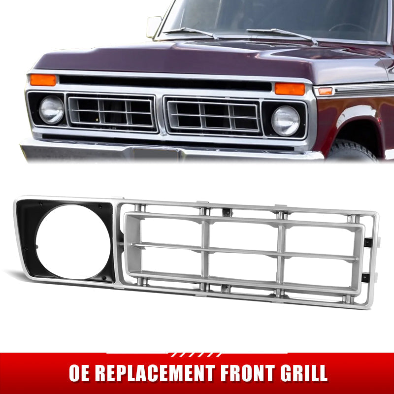 Factory Replacement Grille (Passenger) <br>76-77 Ford F-100, F-150, F-250, F-350