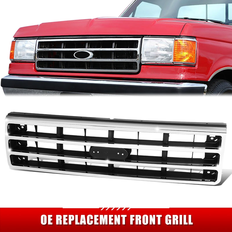 Factory Replacement Grille <br>89-91 Ford Bronco, F-150, F-250, F-350