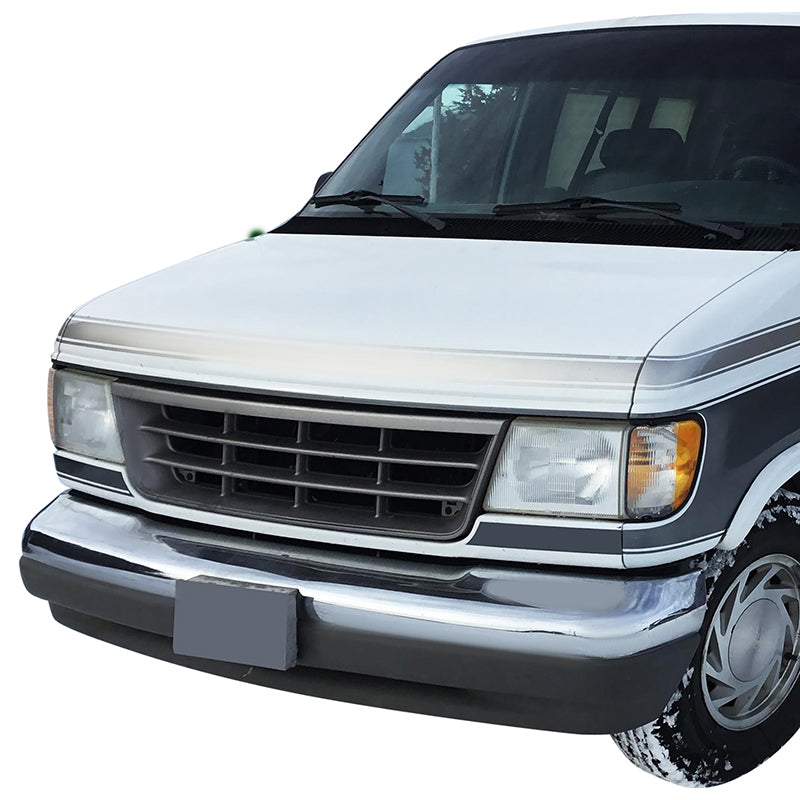 Factory Replacement Grille (Argent) <br>92-96 Ford E150-E350 Econoline/Club Wagon