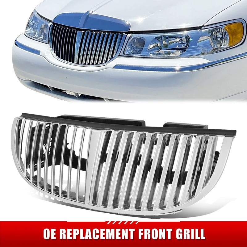 Factory Replacement Vertical Fence Grille <br> 98-02 Lincoln Town Car