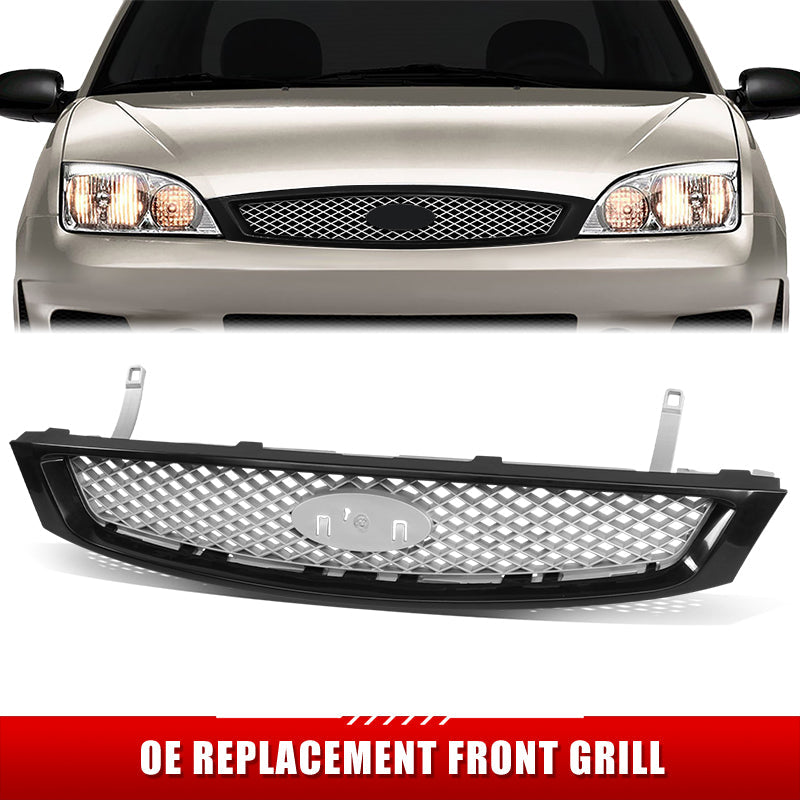 Factory Replacement Grille (Black/Grey) <br>05-07 Ford Focus