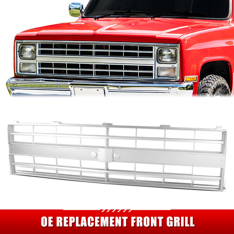 Factory Replacement Grille (Chrome) <br>85-86 Chevy C/K 10, 20 ,30, 87-88 Blazer