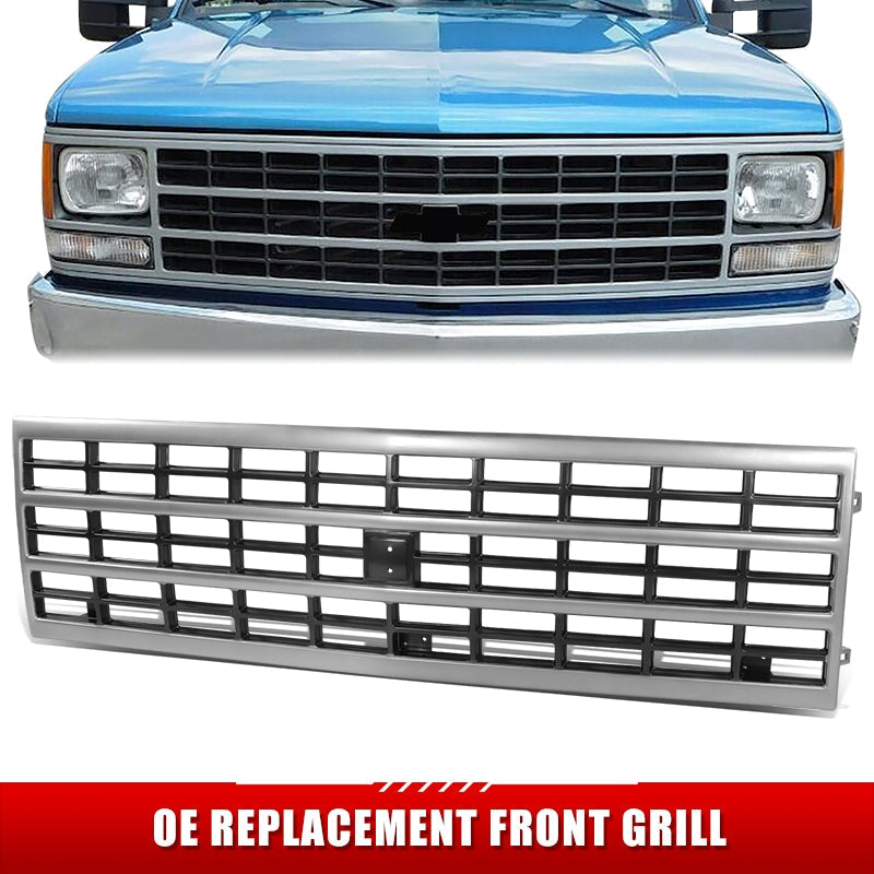 Factory Replacement Grille <br>87-88 Chevy R/V10-30, 89-91 R/V1500, 2500 Suburban