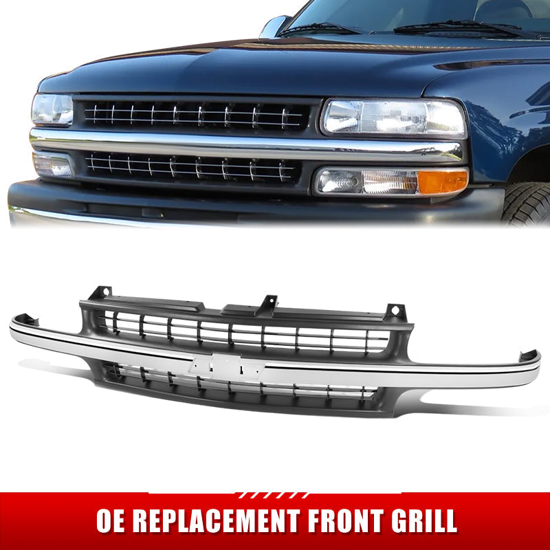 Factory Replacement Grille (Black) <br>99-02 Chevy Silverado 1500