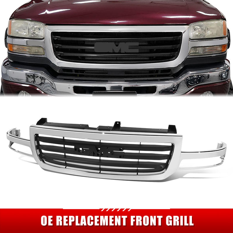 Factory Replacement Grille (Chrome) <br>03-06 GMC Sierra 1500, 2007 Classic