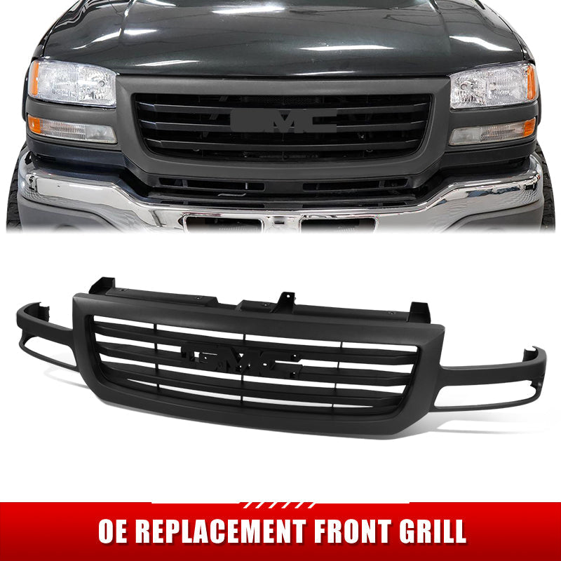 Factory Replacement Grille (Black) <br>03-06 GMC Sierra 1500, 2007 Classic