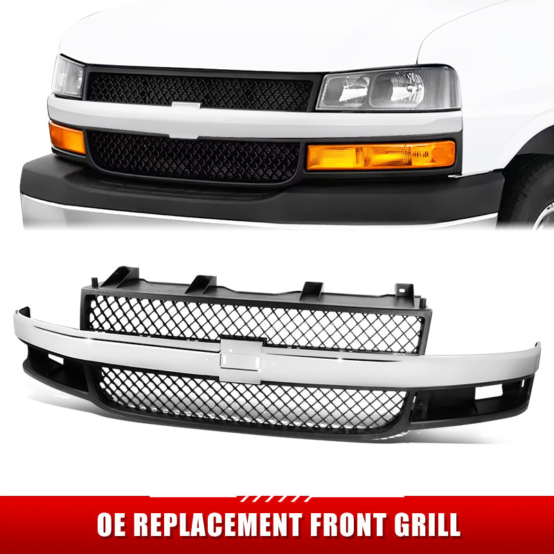 Factory Replacement Grille <br>03-14 Chevy Express 1500, 03-23 2500, 3500