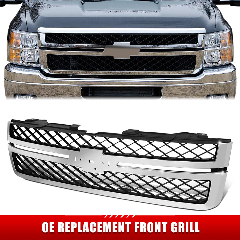 Factory Replacement Diamond Mesh Grille <br> 11-14 Chevy Silverado 2500 3500HD