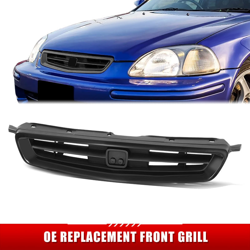 Factory Replacement Grille <br>96-98 Honda Civic