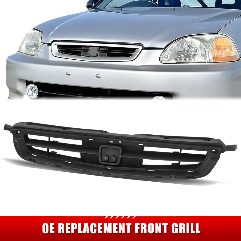 Factory Replacement Grille <br>96-98 Honda Civic 2Dr