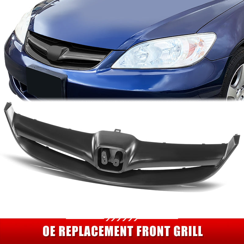 Factory Replacement Grille <br>04-05 Honda Civic 4Dr