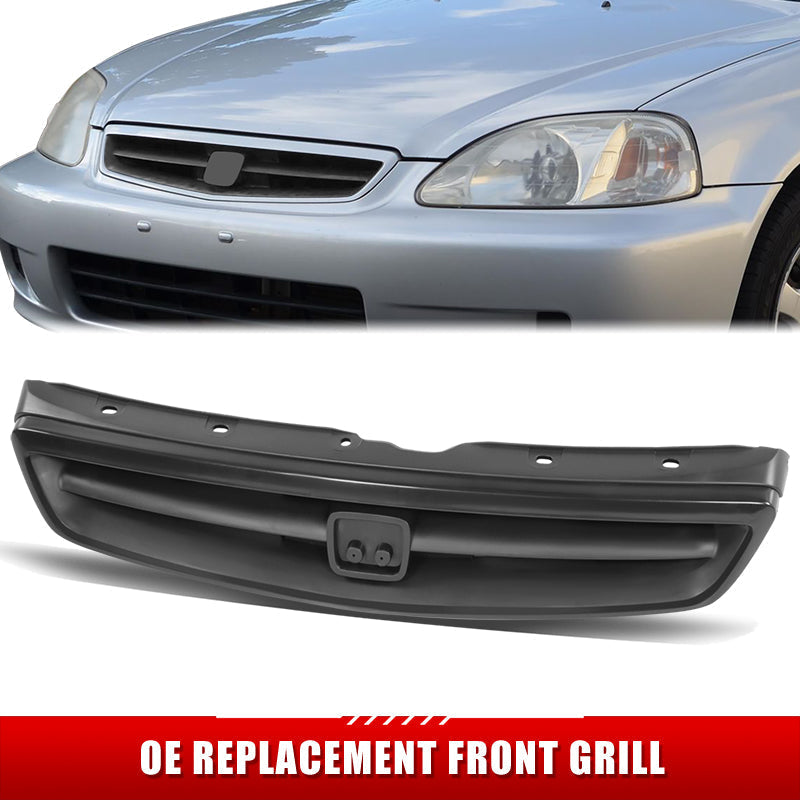 Factory Replacement Grille <br>99-00 Honda Civic 2/3Dr