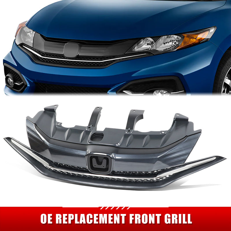 Factory Replacement Grille <br>14-15 Honda Civic 2Dr