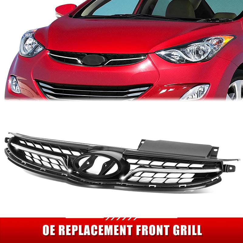 Factory Replacement Grille <br>11-13 Hyundai Elantra