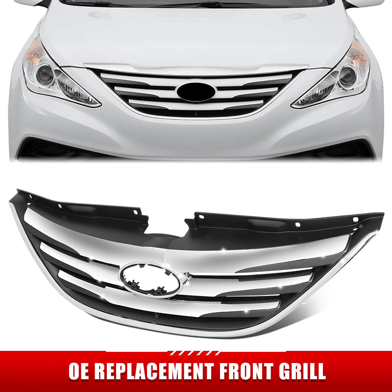 Factory Replacement Horizontal Slats Grille <br> 2014 Hyundai Sonata