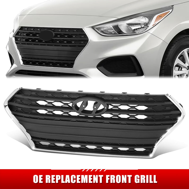 Factory Replacement Grille <br>18-22 Hyundai Accent SE 4Dr