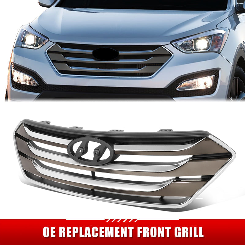 Factory Replacement Horizontal Slats Grille <br> 15-16 Hyundai Santa Fe Sport