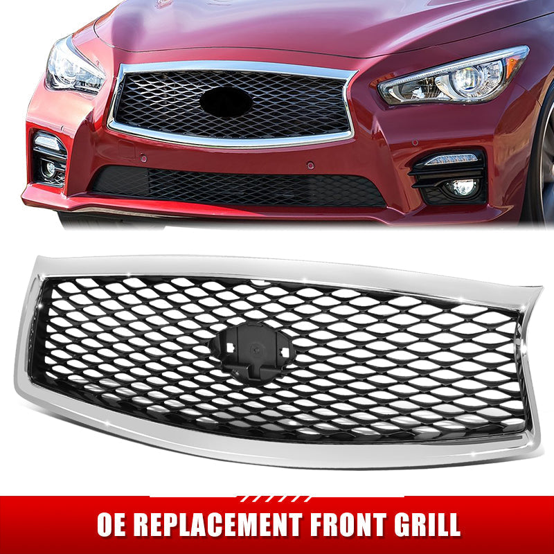 Factory Replacement Diamond Mesh Grille <br> 14-17 infiniti Q50