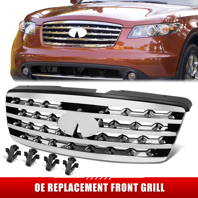 Factory Replacement Horizontal Slats Grille <br> 06-08 Infiniti FX35