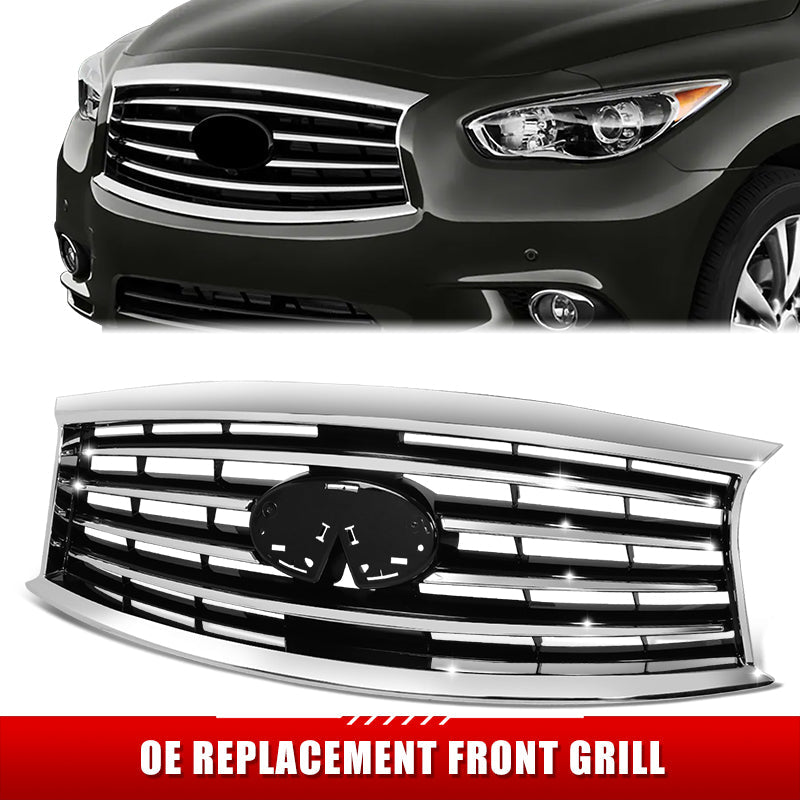 Factory Replacement Horizontal Slats Grille <br> 13-15 Infiniti JX35 QX60