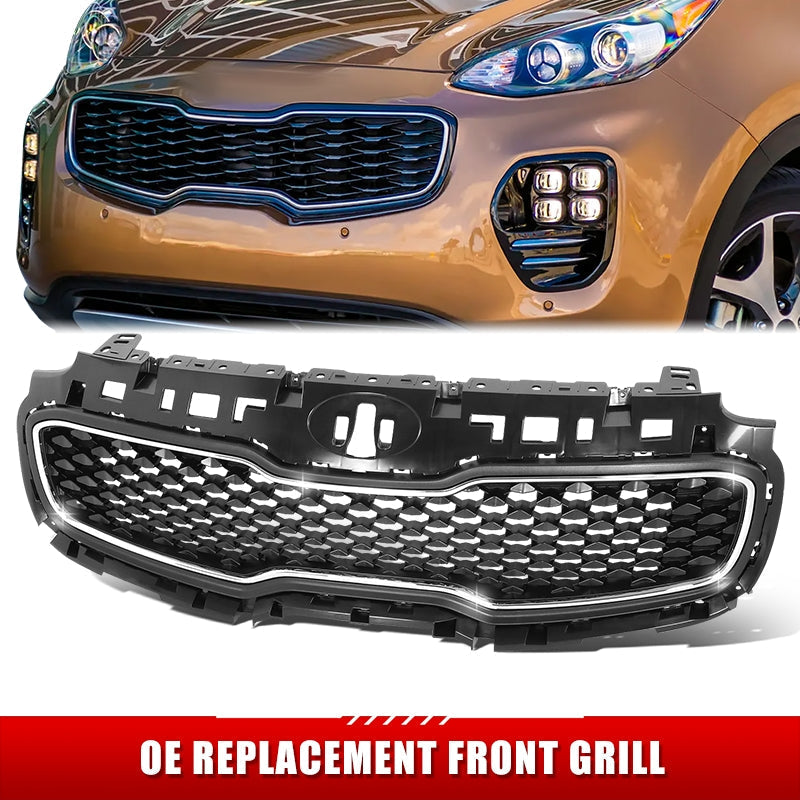 Factory Replacement Grille <br>17-19 Kia Sportage FWD