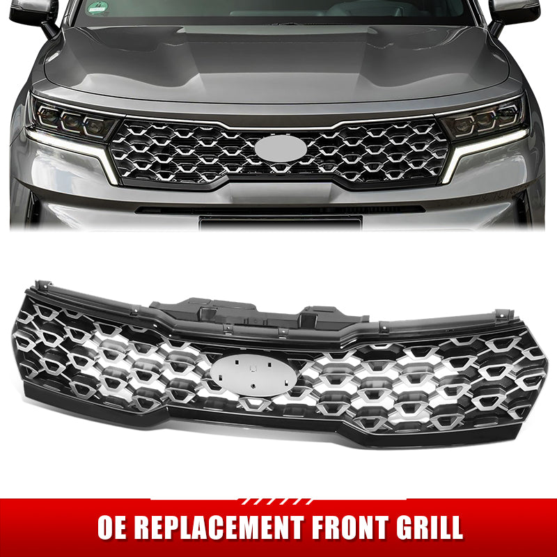 Factory Replacement Grille <br>21-23 Kia Sorento EX, LX, S, SX,Hybrid EX/S