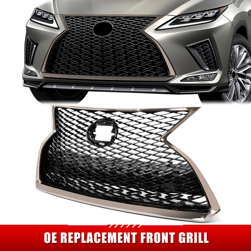 Factory Replacement Diamond Mesh Grille <br> 20-22 Lexus RX350 RX450H RX450HL