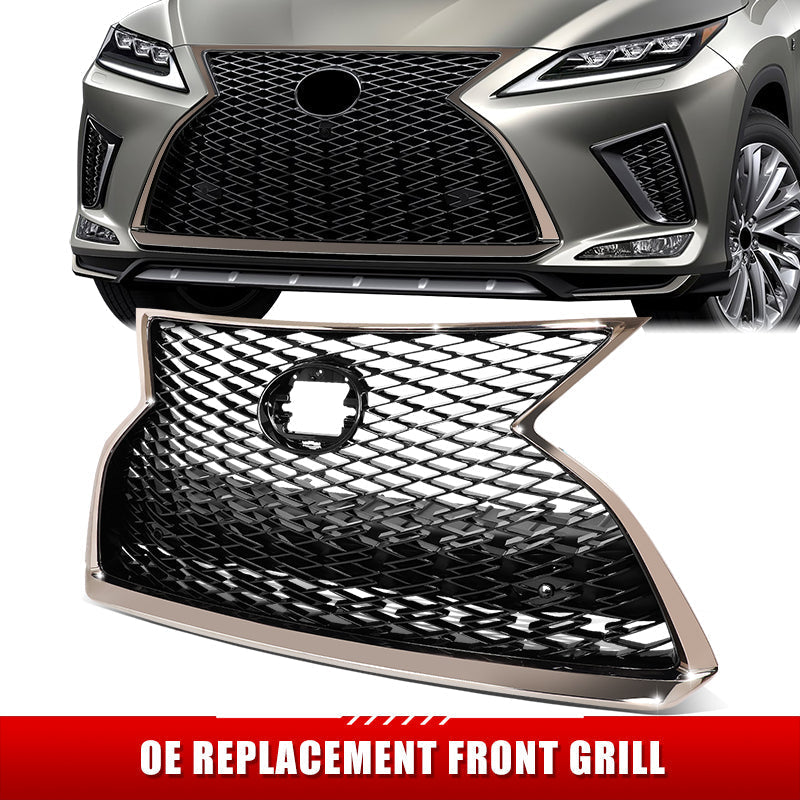 Factory Replacement Diamond Mesh Grille <br> 20-22 Lexus RX350 RX450H RX450HL