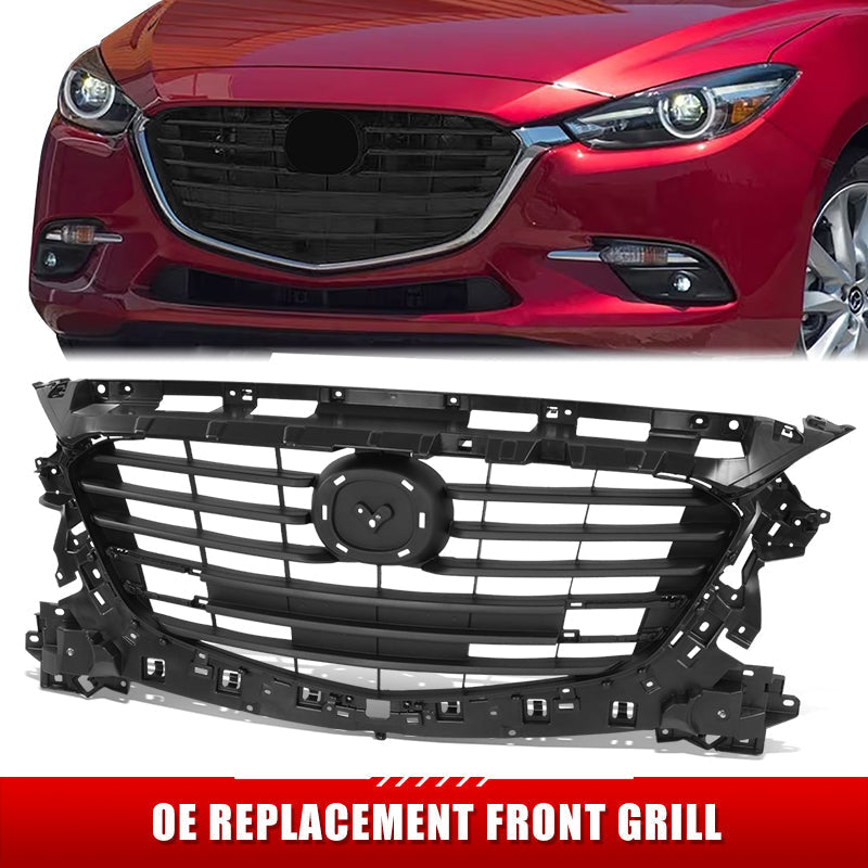 Factory Replacement Grille <br>17-18 Mazda 3 4Dr, 5Dr