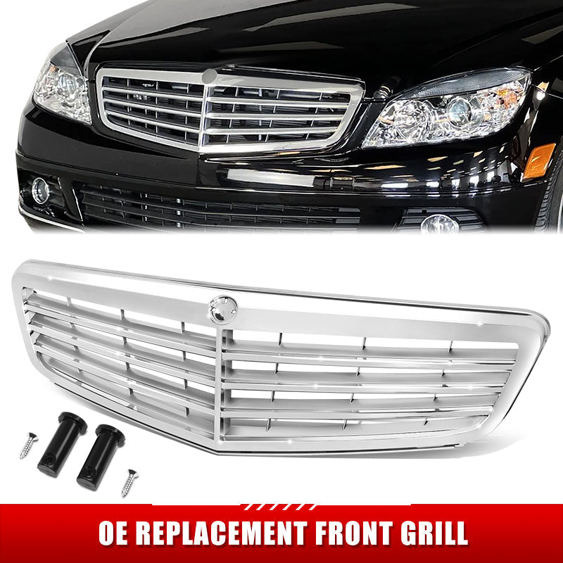 Factory Replacement Horizontal Slats Grille <br> 08-11 Benz c300 c350