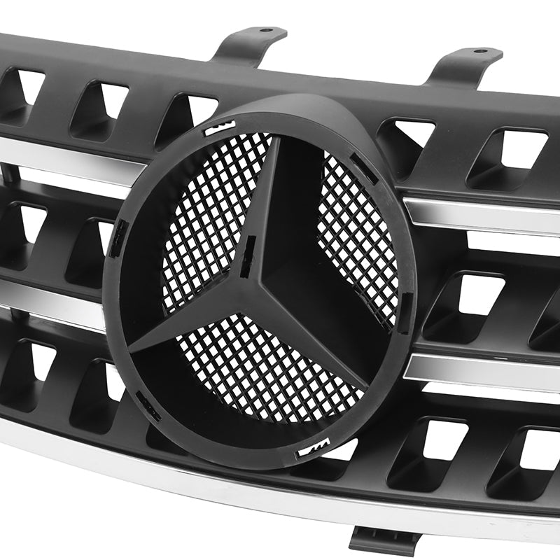 Factory Replacement Black Horizontal Slats Grille <br> 06-08 Benz ML320/350/500/550