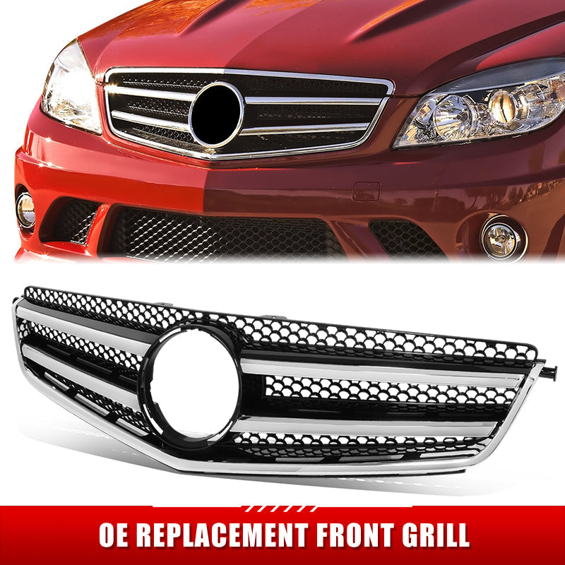 Factory Replacement Diamond Mesh Grille <br> 08-11 Benz C-Series