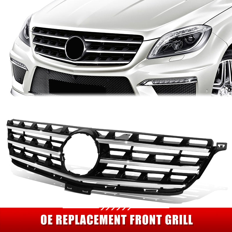 Factory Replacement Horizontal Slat Grille <br> 12-15 Benz ML350/550/63 AMG