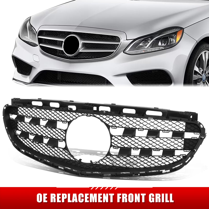 Factory Replacement Diamond Mesh Grille <br> 14-16 Benz E300/350/400/550