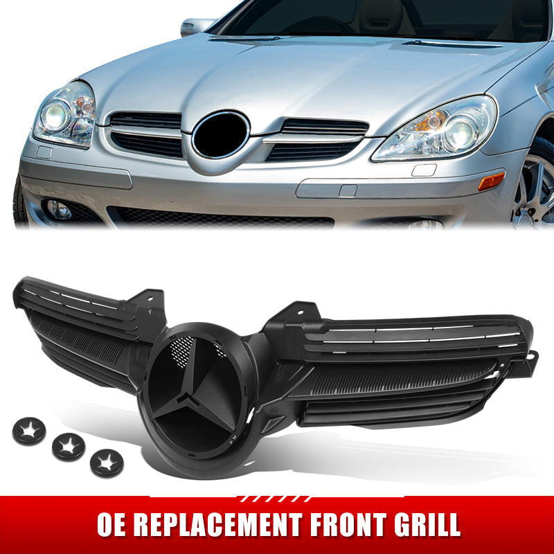 Factory Replacement Horizontal Slat Grille <br> 05-11 Benz SLK280/300/350