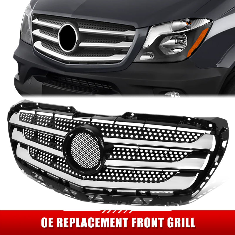 Factory Replacement Grille w/Badge Slot <br> 14-18 Benz Sprinter 2500 3500