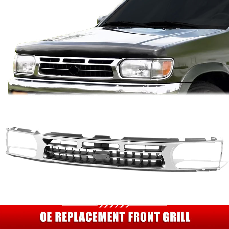 Factory Replacement Grille (Chrome) <br>96-99 Nissan Pathfinder