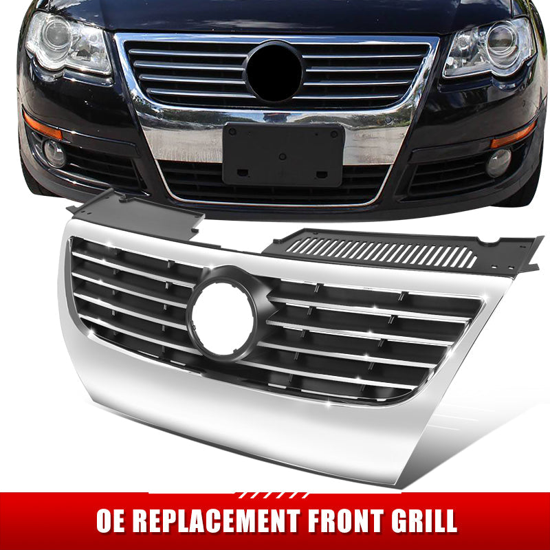 Factory Replacement Horizontal Slots Grille <br> 06-10 Volkswagen Passat