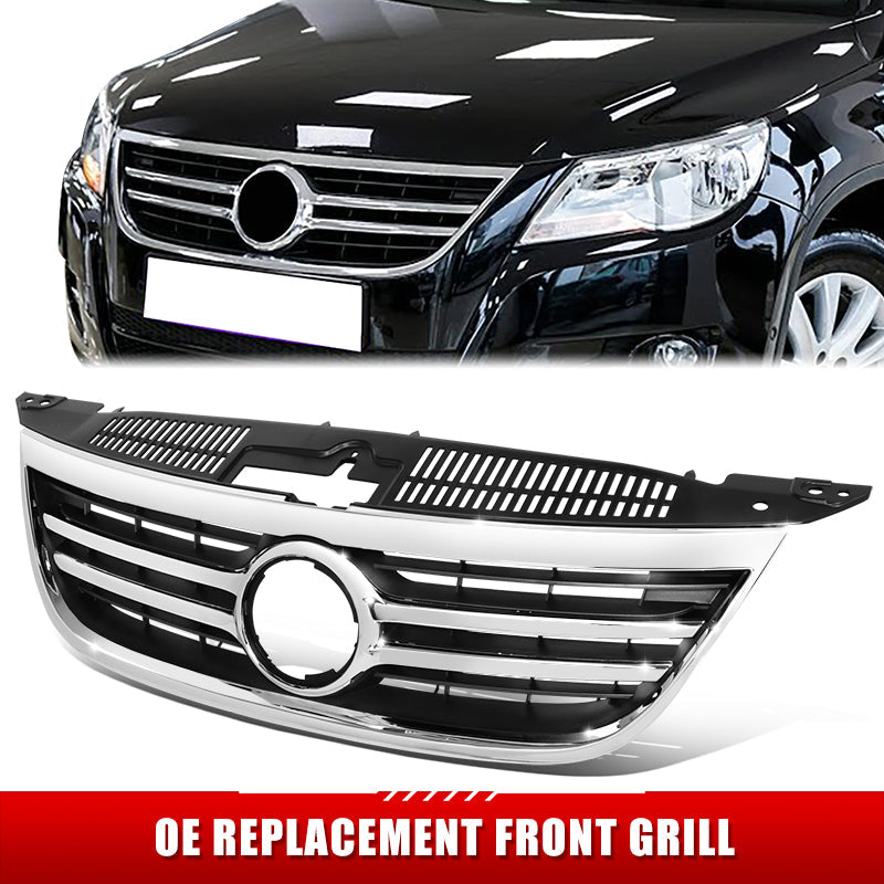 Factory Replacement Horizontal Slots Grille <br> 09-11 Volkswagen Tiguan