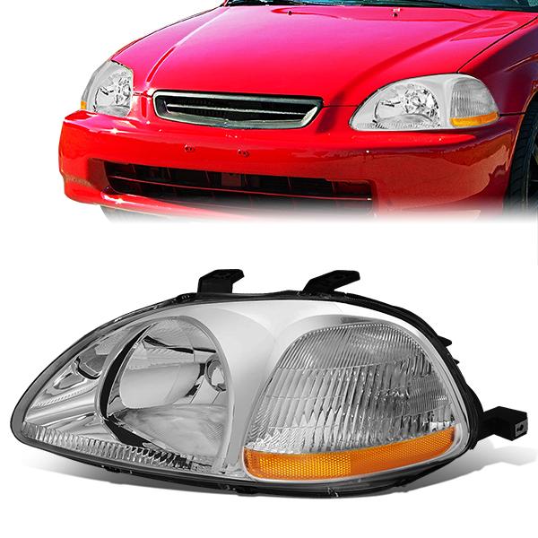 Factory Style Headlight (Left) <br>96-98 Honda Civic