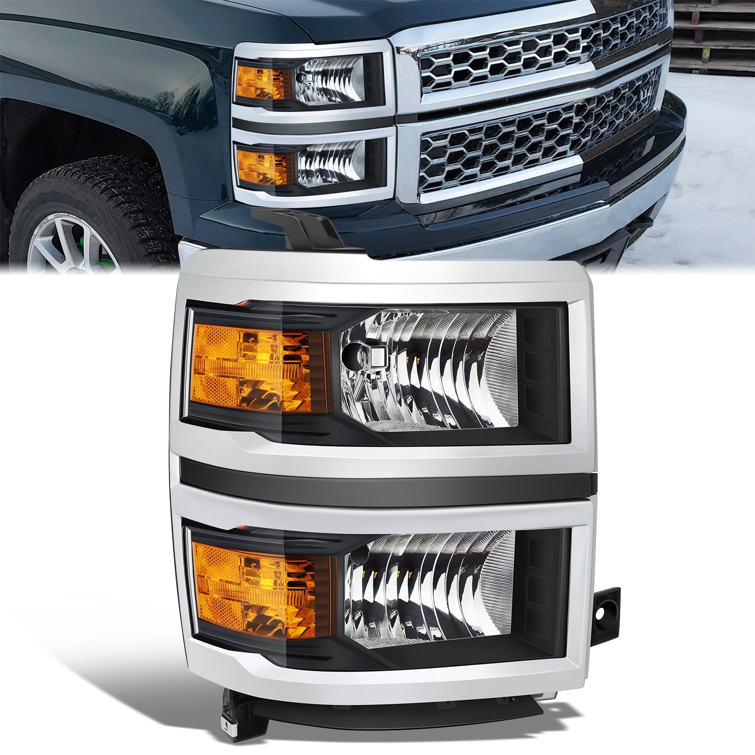 Factory Style Headlight (Right) <br>14-15 Chevy Silverado 1500