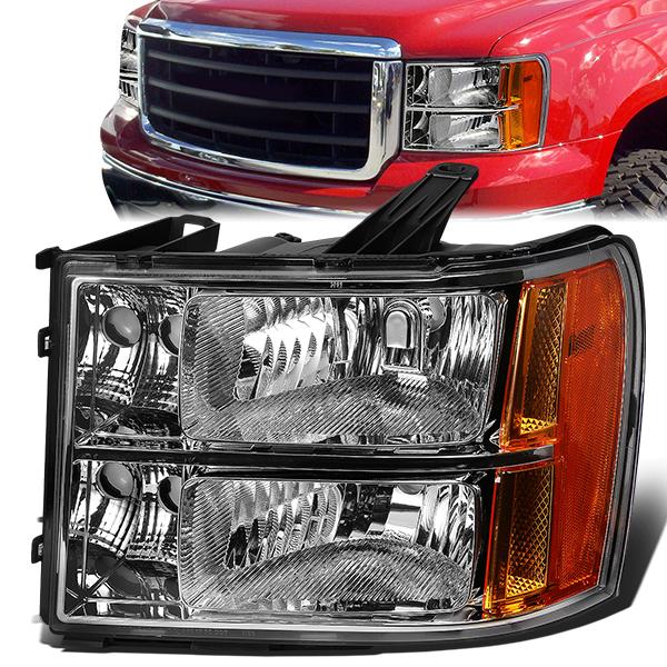 Factory Style Headlight (Left) <br>07-13 GMC Sierra 1500, 07-14 2500/3500 HD