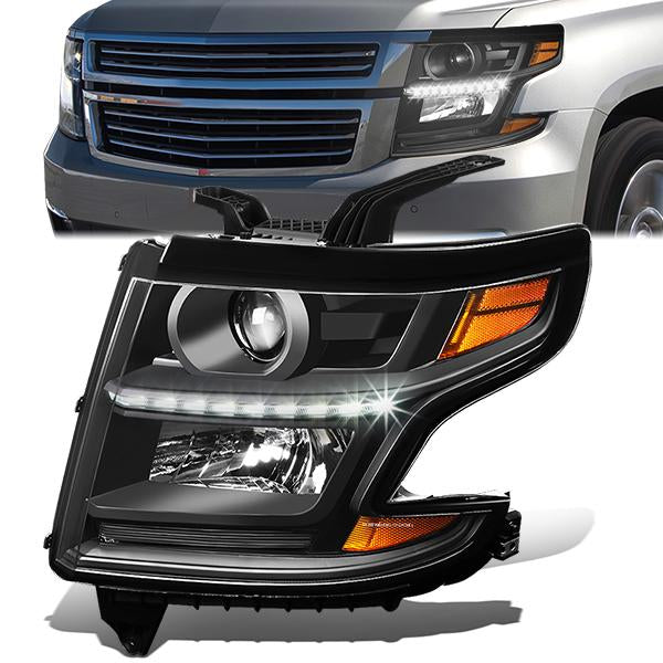 LED DRL Projector Headlight (Left) <br>15-20 Chevy Tahoe, Suburban, 16-19 Suburban 3500HD