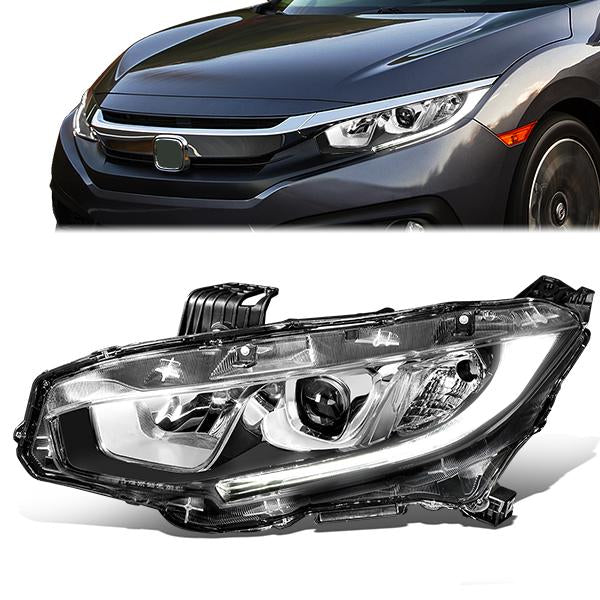 Factory Style Projector Headlight (Left) <br>16-20 Honda Civic