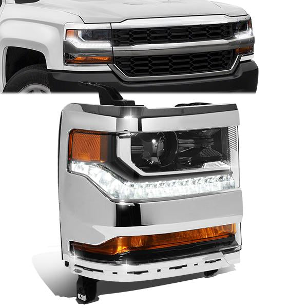 LED DRL Projector Headlight (Right) <br>16-19 Chevy Silverado / GMC Sierra 1500