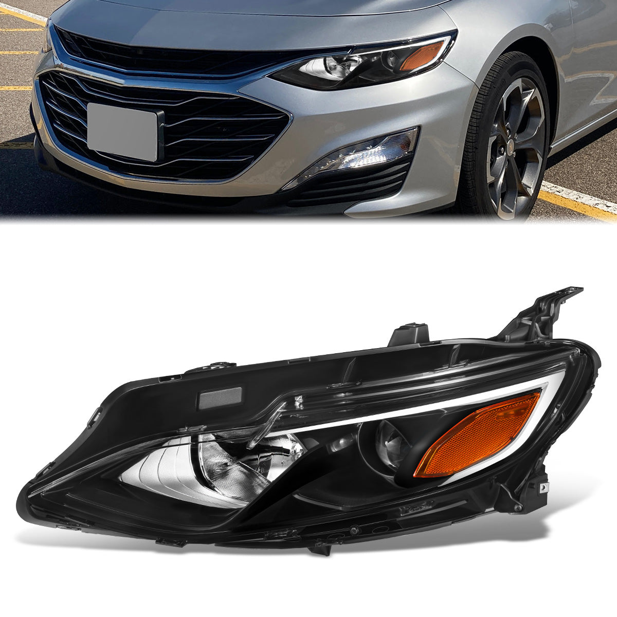 Factory Style Projector Headlight (Left) <br>19-22 Chevrolet Malibu