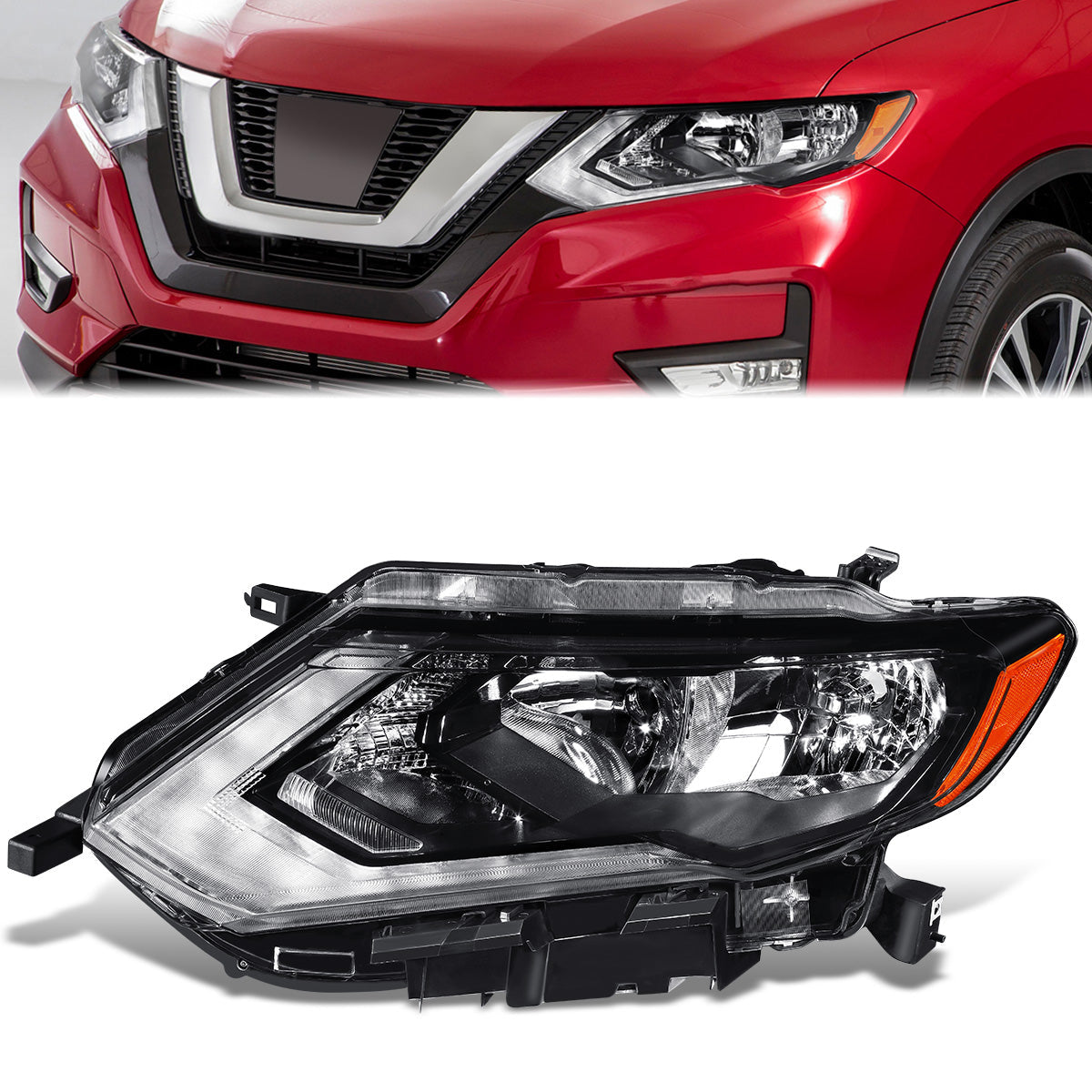 Factory Style LED DRL Headlight (Left) <br>17-20 Nissan Rogue