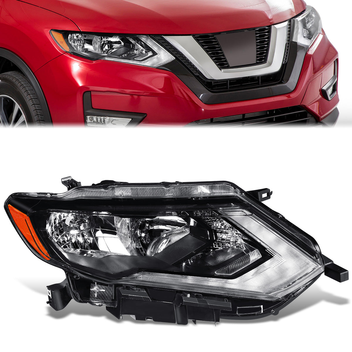 Factory Style LED DRL Headlight (Right) <br>17-20 Nissan Rogue