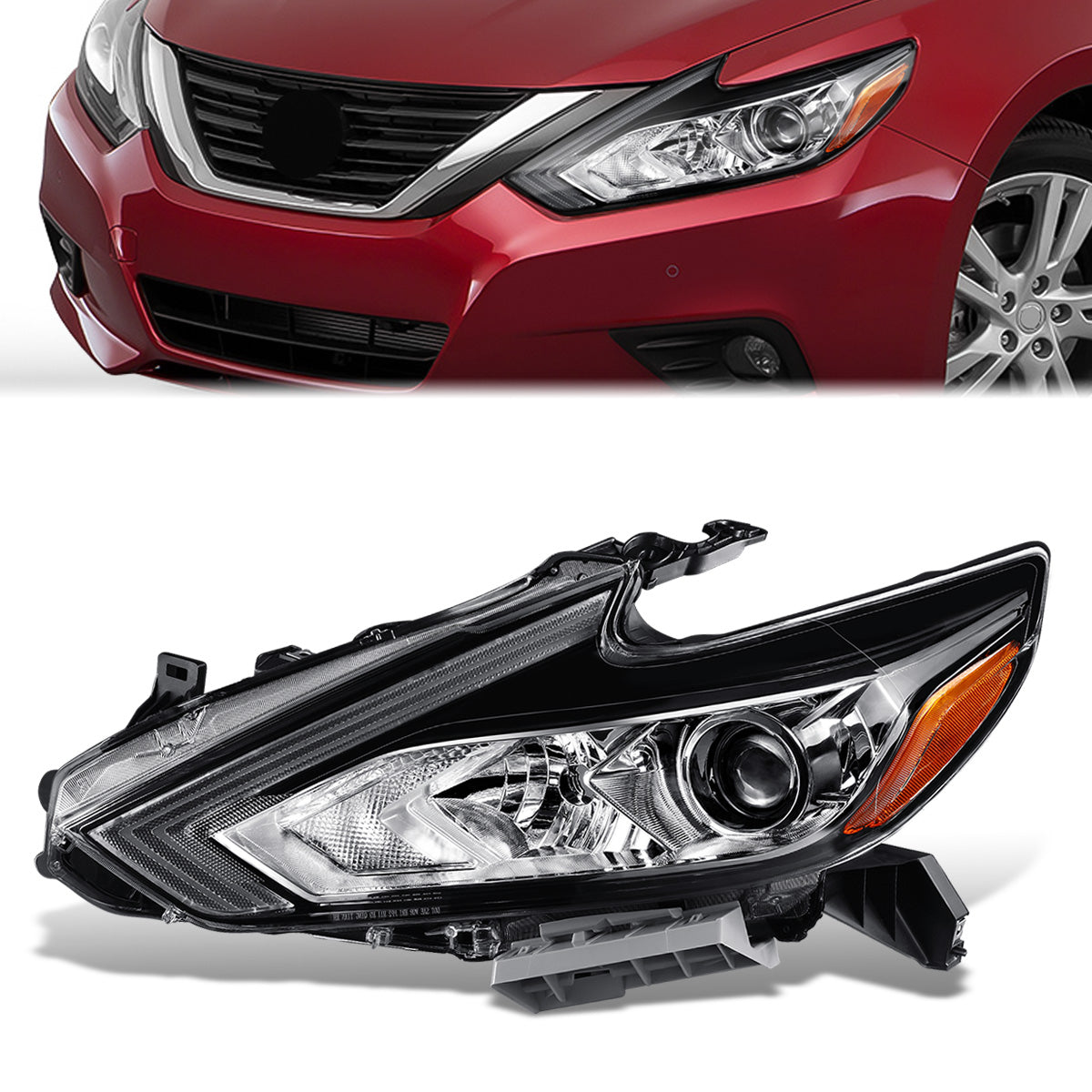 Factory Style Projector Headlight (Left) <br>16-18 Nissan Altima